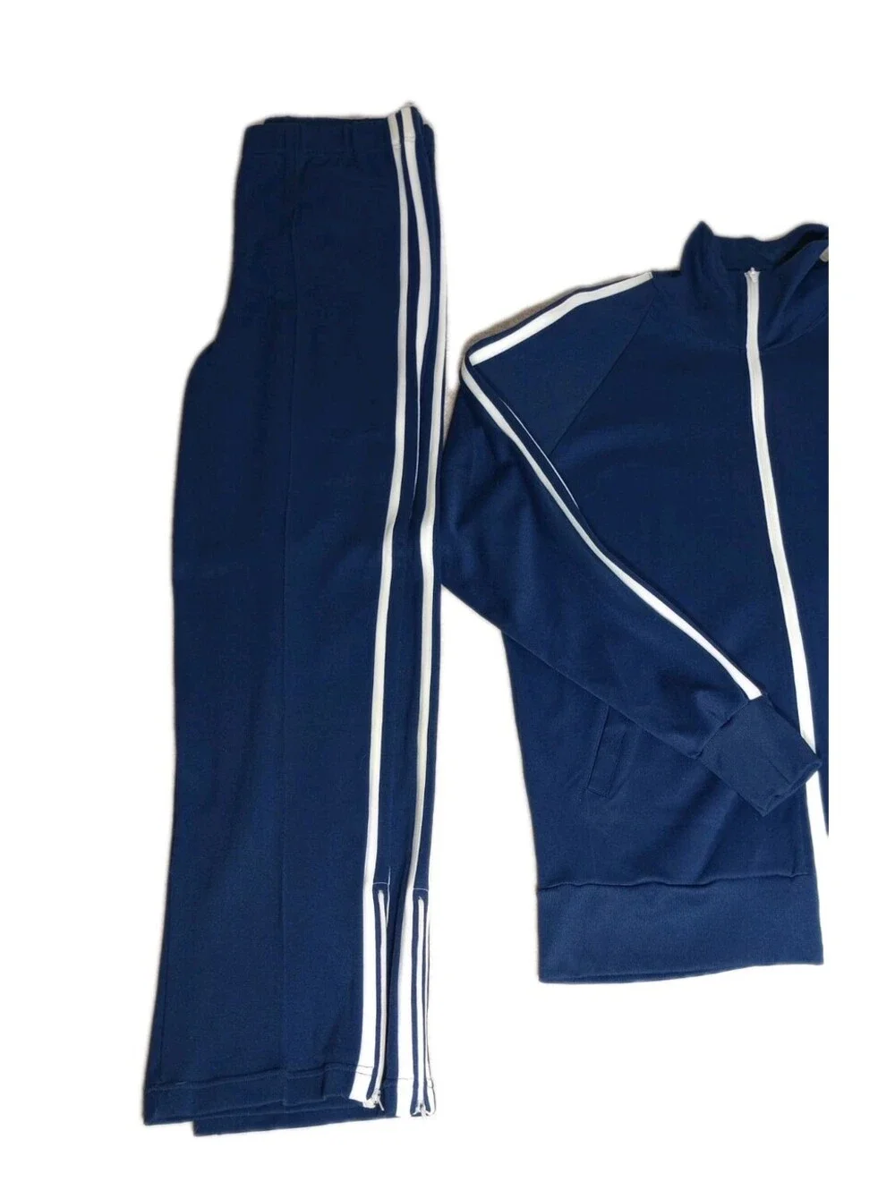RARE Vintage HERTERS Track Suit Blue White Stripe Athletic Retro Old School XL